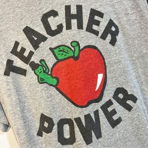Homage Teacher T-Shirt‎ L Teacher Power Teaching School Tee - Picture 5 of 5